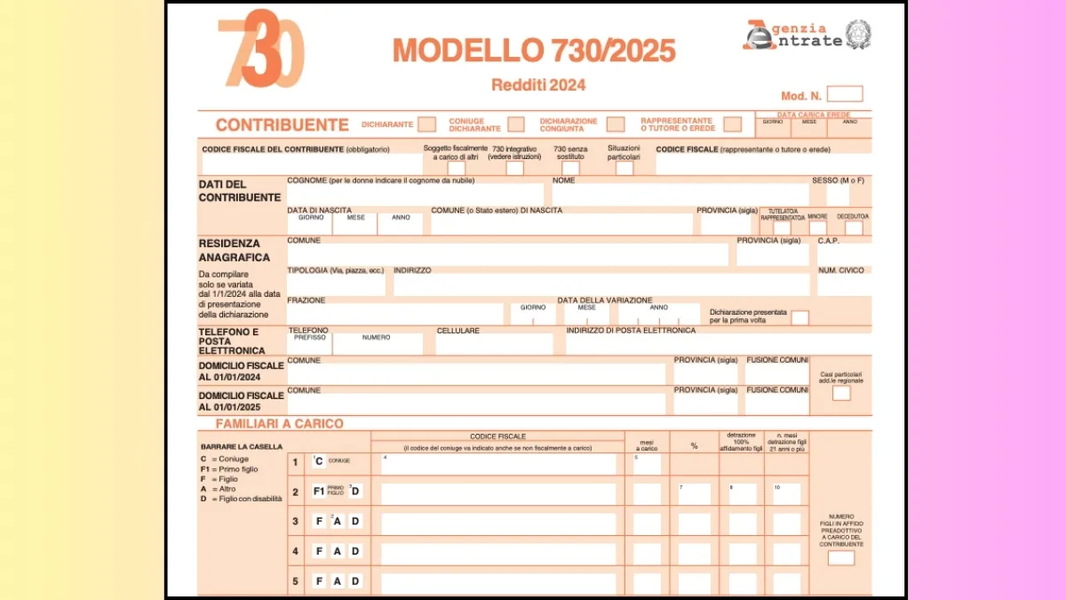 Modello 730 precompilato 2025